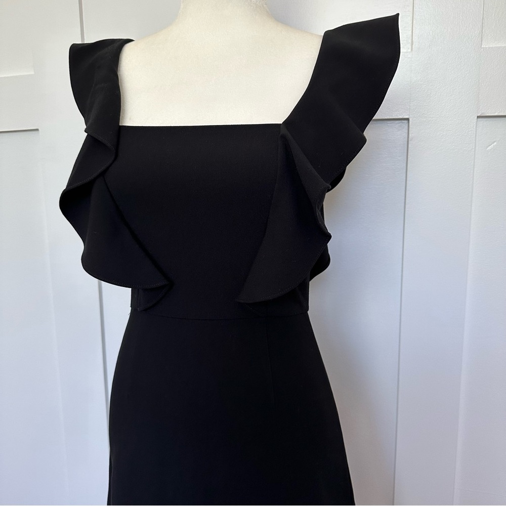 French Connection Whisper Square Neck Ruffle Dress - Picture 7 of 9
